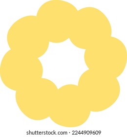 Yellow bold triangular prism illustration