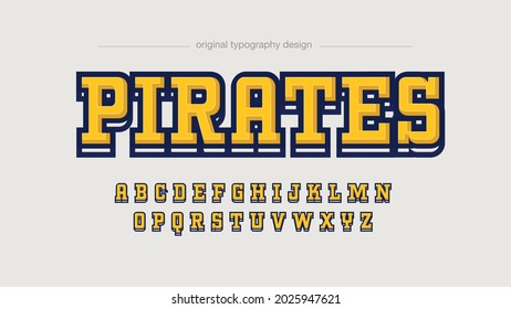 yellow bold varsity sports typography