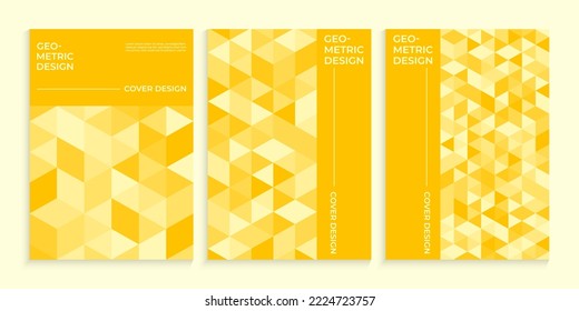 yellow book cover with geometric triangles design