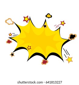 Yellow boom. Vector illustration EPS 10.