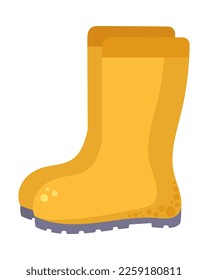 yellow boots gardening tool icon