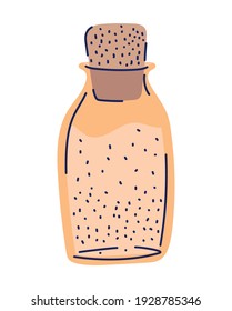 yellow bottle with one potion on a white background vector illustration design