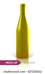 yellow bottle of wine or cocktail