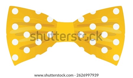 Yellow bow tie. vector illustration