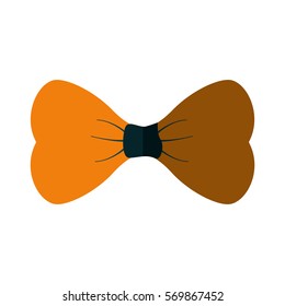yellow bowtie man father day party shadow vector illustration eps 10