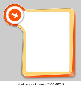 yellow box for any text and arrow