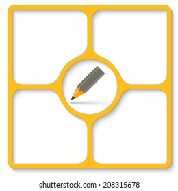yellow box for any text with pencil