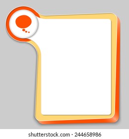 yellow box for any text and speech bubble