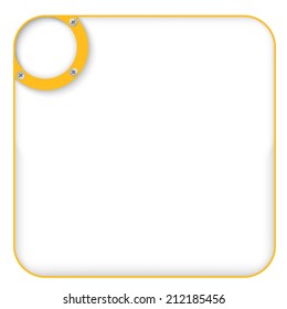 yellow box for entering text
