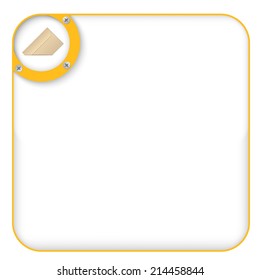 yellow box for entering text with envelope