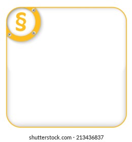 yellow box for entering text with paragraph