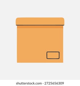 yellow box vector illustration for your business Delivery package