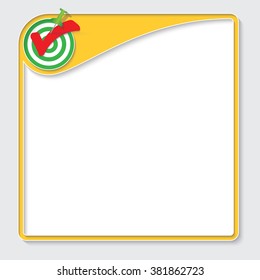 Yellow box for your text with target and check box