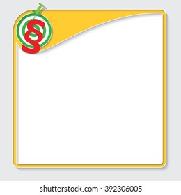 Yellow box for your text with target and paragraph