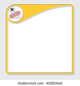 Yellow box for your text with target and questionnaire