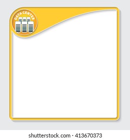 Yellow box for your text with target and data center