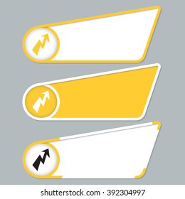 Yellow boxes for your text with flash symbol