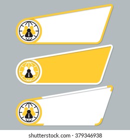 Yellow boxes for your text with people icon