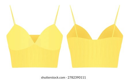 Yellow bra t shirt. vector illustration