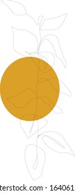 yellow branch vector illustration plants