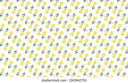 Yellow Dutchman’s Breeches Flower with Dots Pattern Background