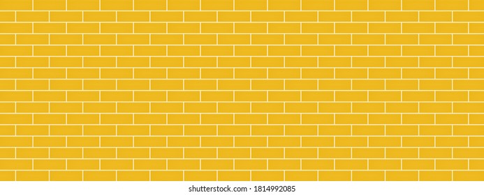 Yellow brick wall background with line texture, architecture, interior wallpaper backdrop scenery, pattern seamless vector illustration art graphic design
