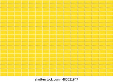 yellow brick wall in bathroom tile pattern.seamless Vector