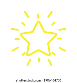gelber heller Sternsymbol