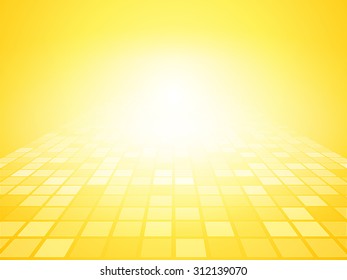 yellow brightly background with squares perspective