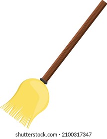 Yellow Broom Illustration Vector On White Stock Vector (Royalty Free ...