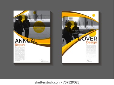 yellow and brown abstract background modern cover design modern book cover Brochure cover  template,annual report, magazine and flyer layout Vector a4