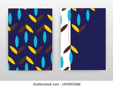 Yellow, brown, blue seamless texture design for annual report, brochure, flyer, poster. Abstract blue background vector illustration for flyer, leaflet, poster. Business abstract A4 brochure template.