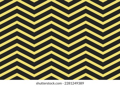 Yellow and brown chevron seamless pattern. Vector background.