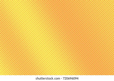 Yellow and brown dotted halftone vector background. Round gradient halftone pattern. Retro style halftone banner template. Aqua green dotted pattern. Abstract dotted backdrop. Pop art surface vector