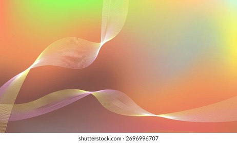 Fondo abstracto de malla degradada marrón amarillo con líneas mezcladas onduladas agradable para el Fondo de pantalla o el Anuncio
