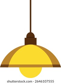 Yellow brown Hanging Lamp Icon 