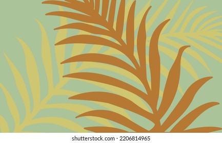 Gelb-braunes Muster auf grünem Hintergrund, Tapete-Kunst, Druckkunst, Vektorkunst