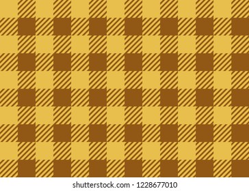 Yellow Brown Lumberjack Seamless Pattern Background