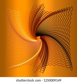 Yellow brown pattern on yellow background
