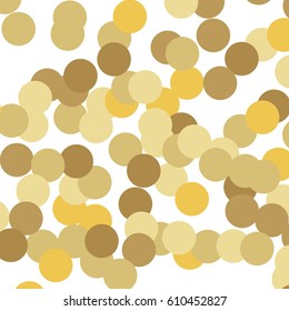 Yellow, Brown and Sandy Circles on White Background