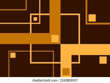 Yellow and brown Squares pattern Abstract Background