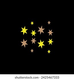 yellow and brown stars in front of the background