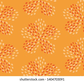Yellow brown summer flower seamless pattern. Great for floral product design, fabric, wallpaper, backgrounds, invitations, packaging design projects. Surface pattern design.
