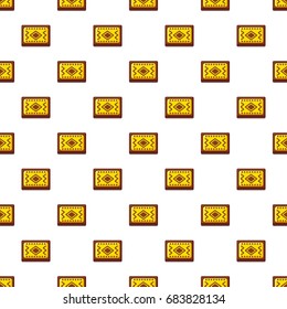 Yellow and brown Turkish carpet pattern