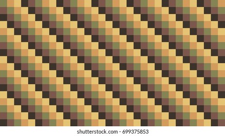Yellow, Brown Vector Vintage Checker Pattern for Background