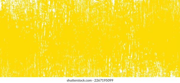 Yellow brush background. Yellow ink splash on backdrop. Brush stroke background for wallpaper, paint splatter template, dirt banner, watercolor design, dirty texture. Trendy brush background, vector