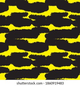Yellow Brush stroke fur pattern design for fashion prints, homeware, graphics, backgrounds