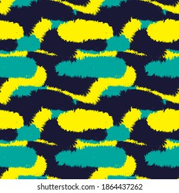Yellow Brush stroke fur pattern design for fashion prints, homeware, graphics, backgrounds