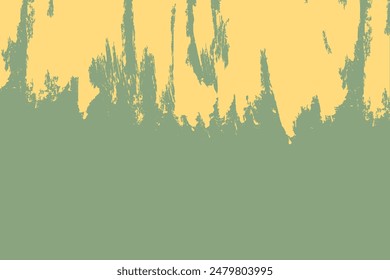 Yellow brush stroke hand painted background. Flat grunge texture background