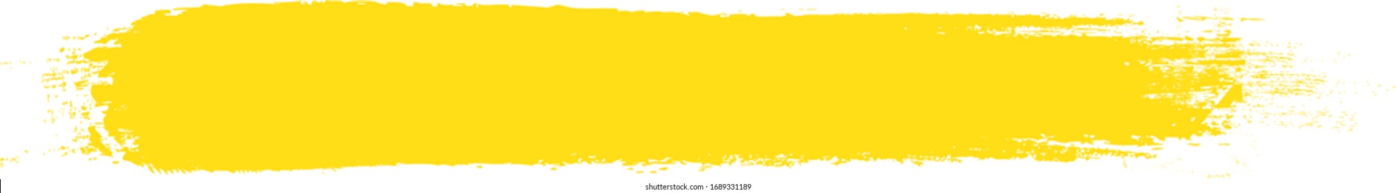 Yellow brush stroke isolated on white background. Trendy brush stroke for yellow ink paint, grunge backdrop, dirt banner, watercolor design and dirty texture. Brush stroke vector illustration